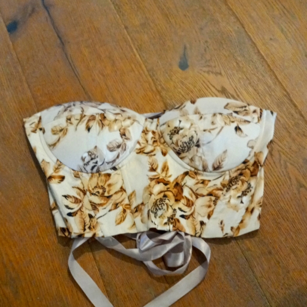 Shein floral corset